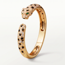 Panthere Half-Pave Open Bracelet