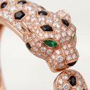 Panthere Half-Pave Open Bracelet