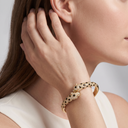 Panthere Two Heads Half-Paved Small Cuff Bracelet