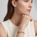 Panthere Two Heads Half-Paved Small Cuff Bracelet