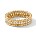 Perlée 1 Row Pavé Beaded Ring