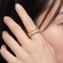 Perlée 1 Row Pavé Beaded Ring