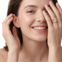 Perlée Five Beaded Row Mixed Diamond Ring