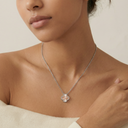 Rose And White Alhambra Holiday Pendant Necklace