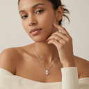 Rose And White Alhambra Holiday Pendant Necklace