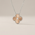 Rose And White Alhambra Holiday Pendant Necklace