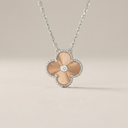 Rose And White Alhambra Holiday Pendant Necklace