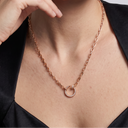 Rose Tone Pavé Juste Un Clou Link Necklace