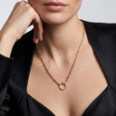 Rose Tone Pavé Juste Un Clou Link Necklace