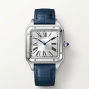Santos Blue Strap Stainless Steel Watch