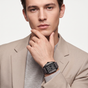 Santos Stainless Steel Black ADLC Large Model Watch