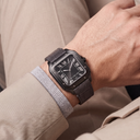 Santos Stainless Steel Black ADLC Large Model Watch