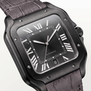 Santos Stainless Steel Black ADLC Large Model Watch