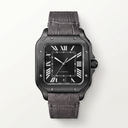Santos Stainless Steel Black ADLC Large Model Watch