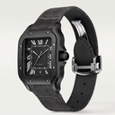 Santos Stainless Steel Black ADLC Large Model Watch
