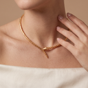 Serpenti Gold Tone Snake Chain Necklace