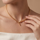 Serpenti Gold Tone Snake Chain Necklace