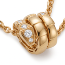 Serpenti Viper Pavé Coiled Snake Pendant Necklace