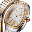 Serpenti White Dial Demi Tubogas Double Wrap Watch