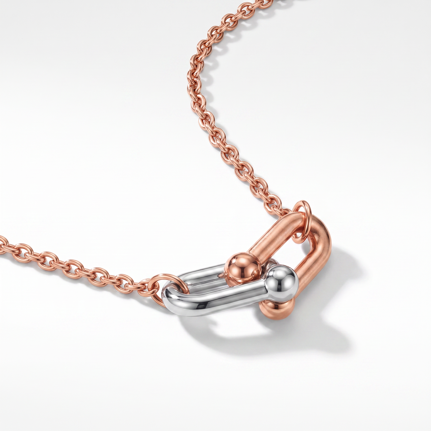 Small HardWear Two Tone Link Pendant Necklace