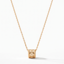 Small Perlée Diamond Clovers Pendant Necklace