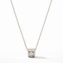 Small Perlée Diamond Clovers Pendant Necklace