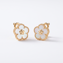 Spring Lucky Alhambra Blossom Motif Earrings