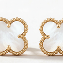 Sweet Alhambra Clover Mother of Pearl Studs Earrings