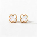 Sweet Alhambra Clover Mother of Pearl Studs Earrings