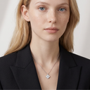 Sweet Alhambra Diamond Clover Pendant Necklace