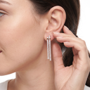 T Edge Diamond Drop Earrings