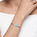 T In White Gold Turquoise Wire Bracelet
