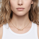 T Knot Diamond Pendant Necklace