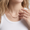 T Knot Diamond Pendant Necklace