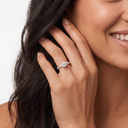 T Pavé Engagement Ring