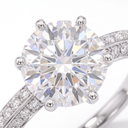 T Pavé Engagement Ring