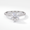 T Pavé Engagement Ring