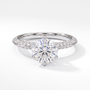 T Pavé Engagement Ring