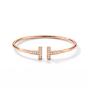 T Pavé Wire Bracelet