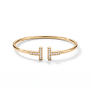 T Pavé Wire Bracelet
