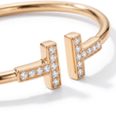 T Pavé Wire Bracelet