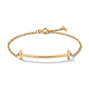 T Smile Curved Chain Bracelet
