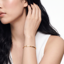 T Smile Curved Chain Bracelet