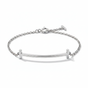 T Smile Curved Chain Bracelet