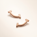 T Smile Hoop Stud Earrings
