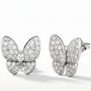 Two Butterfly Full Diamond Earrings