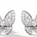 Two Butterfly Full Diamond Earrings