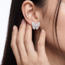 Two Butterfly Full Diamond Earrings