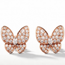 Two Butterfly Full Diamond Earrings