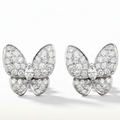 Two Butterfly Full Diamond Earrings
